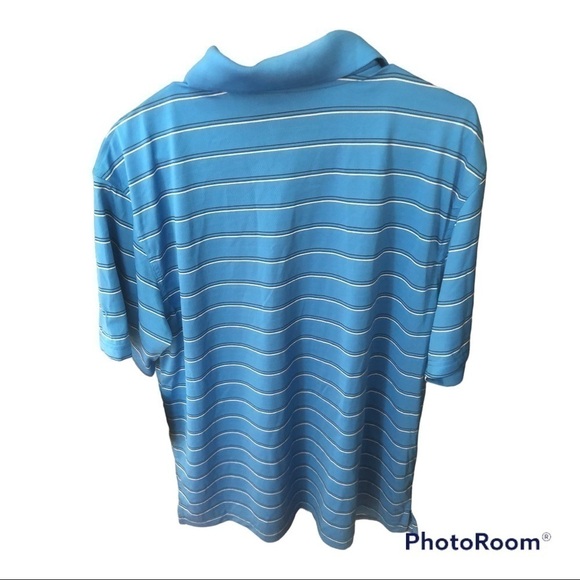 Pga Tour Men's Golf Performance Short Sleeve Three Color Stripe Polo Shirt - Picture 3 of 5